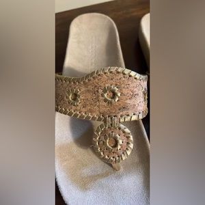 Jack Rogers cork/gold sandals
